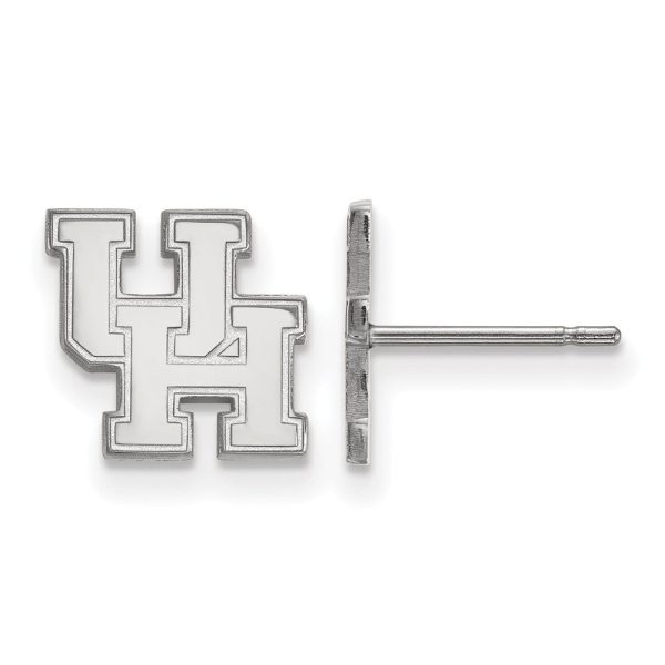 14k White Gold University of Houston XS (Tiny) Post Earrings Online Sale