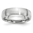 6mm Cobalt & Sterling Silver Inlay Satin Half Round Standard Fit Band Hot on Sale