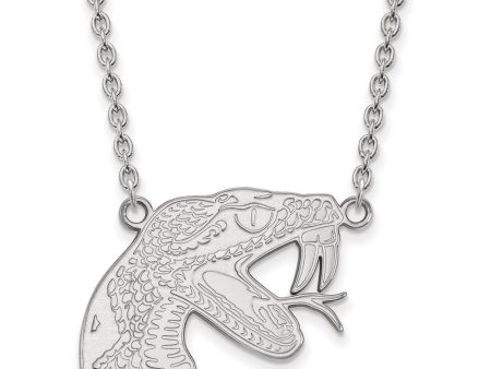 14k White Gold Florida A&M U Large Pendant Necklace Online Hot Sale