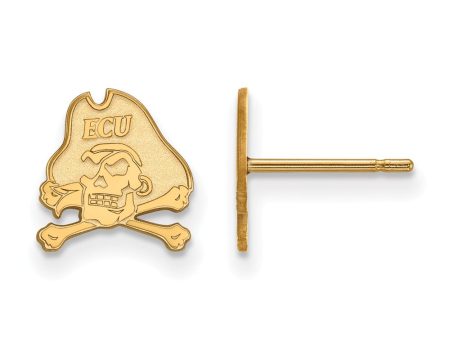 14k Yellow Gold East Carolina University XS (Tiny) Post Earrings Online