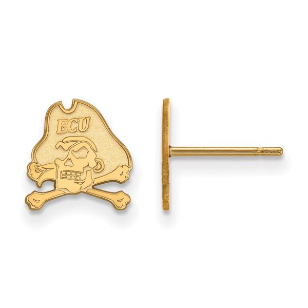 14k Yellow Gold East Carolina University XS (Tiny) Post Earrings Online