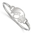 Sterling Silver University of Iowa Bangle, 7 Inch For Sale