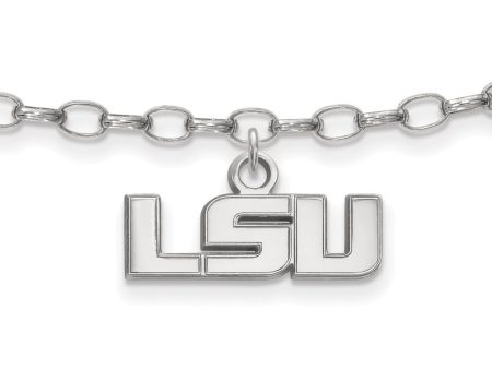 Sterling Silver Louisiana State University Anklet, 9 Inch Hot on Sale