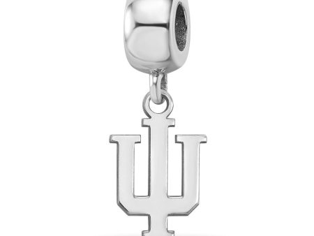 Sterling Silver Indiana University Small  IU  Dangle Bead Charm Online Hot Sale