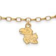 14k Gold Plated Sterling Silver Univ. of Kansas Anklet, 9 Inch Online