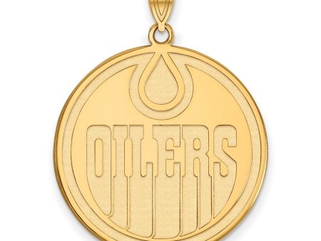 14k Yellow Gold NHL Edmonton Oilers XL Disc Pendant Online