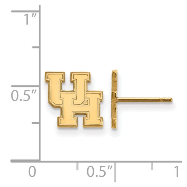 14k Yellow Gold University of Houston XS (Tiny) Post Earrings on Sale