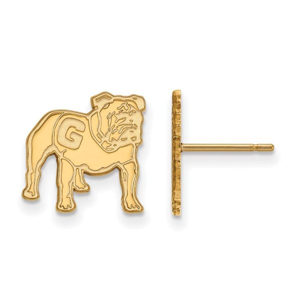 14k Yellow Gold University of Georgia Small Mascot Post Earrings on Sale