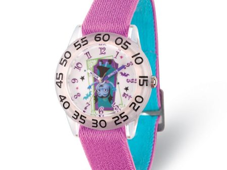 Disney Girls Vampirina Purple Strap Acrylic Time Teacher Watch Hot on Sale