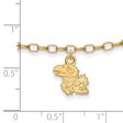 14k Gold Plated Sterling Silver Univ. of Kansas Anklet, 9 Inch Online