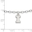 Sterling Silver University of Illinois Anklet, 9 Inch For Sale