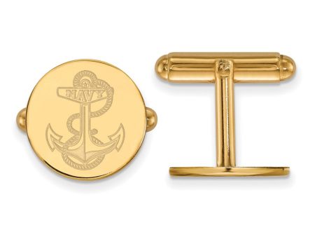 14k Gold Plated Silver U.S. Navy Cuff Links Sale