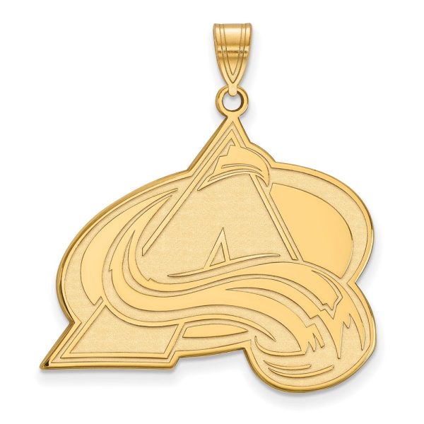 14k Yellow Gold NHL Colorado Avalanche XL Pendant Online Sale