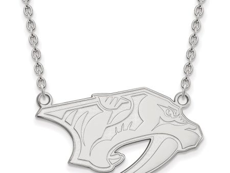 14k White Gold NHL Nashville Predators Large Necklace, 18 Inch Online