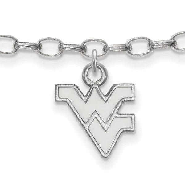 Sterling Silver West Virginia University Anklet, 9 Inch Discount