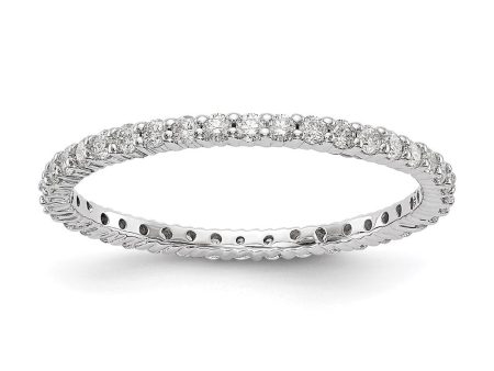 1.5mm 14K White Gold 1 2 Ctw Lab-Created Diamond Eternity Band Online now