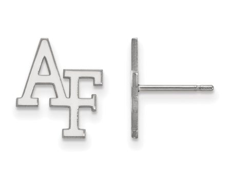 10k White Gold Air Force Academy Post Earrings Online