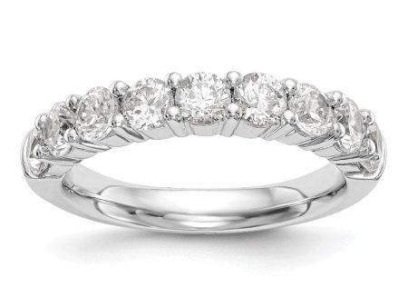 14K White Gold 1.0 Ctw to 1.6 Ctw Diamond 9-Stone Tapered Band Discount