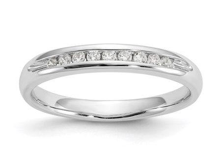 14K White Gold 1 8 to 1 2 Ctw Lab Created Diamond Channel Tapered Band Online