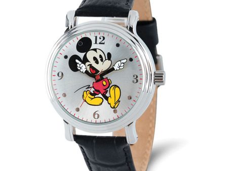 Disney Adult Size Black Strap Mickey Mouse w Moving Arms 38mm Watch Online Sale