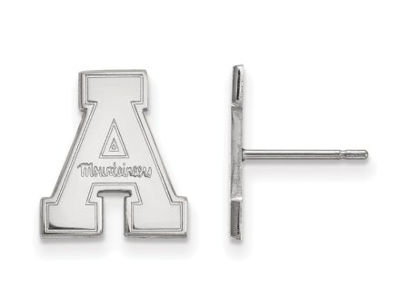 10k White Gold Appalachian State Small Post Earrings Discount