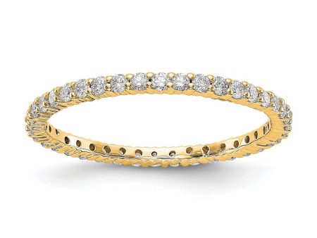 1.5mm 14K Rose, Yellow or White Gold 1 2 Ctw Diamond Eternity Band Hot on Sale