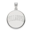 10k White Gold Villanova U. Large Script Disc Pendant Fashion