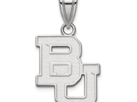 10k White Gold Baylor U Medium  BU  Pendant on Sale