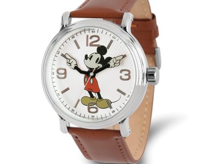 Disney Adult Size Brown Leather Mickey Mouse Watch Supply