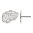 10k White Gold University of Texas El Paso Post Earrings on Sale