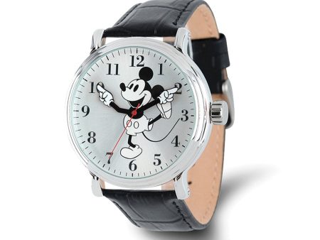 Disney Adult Size Black Strap Moving Arms Mickey Mouse 44mm Watch Online Sale